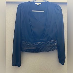 👑Favlux Long Sleeve Sheer Top w/accented Waist Detail👑